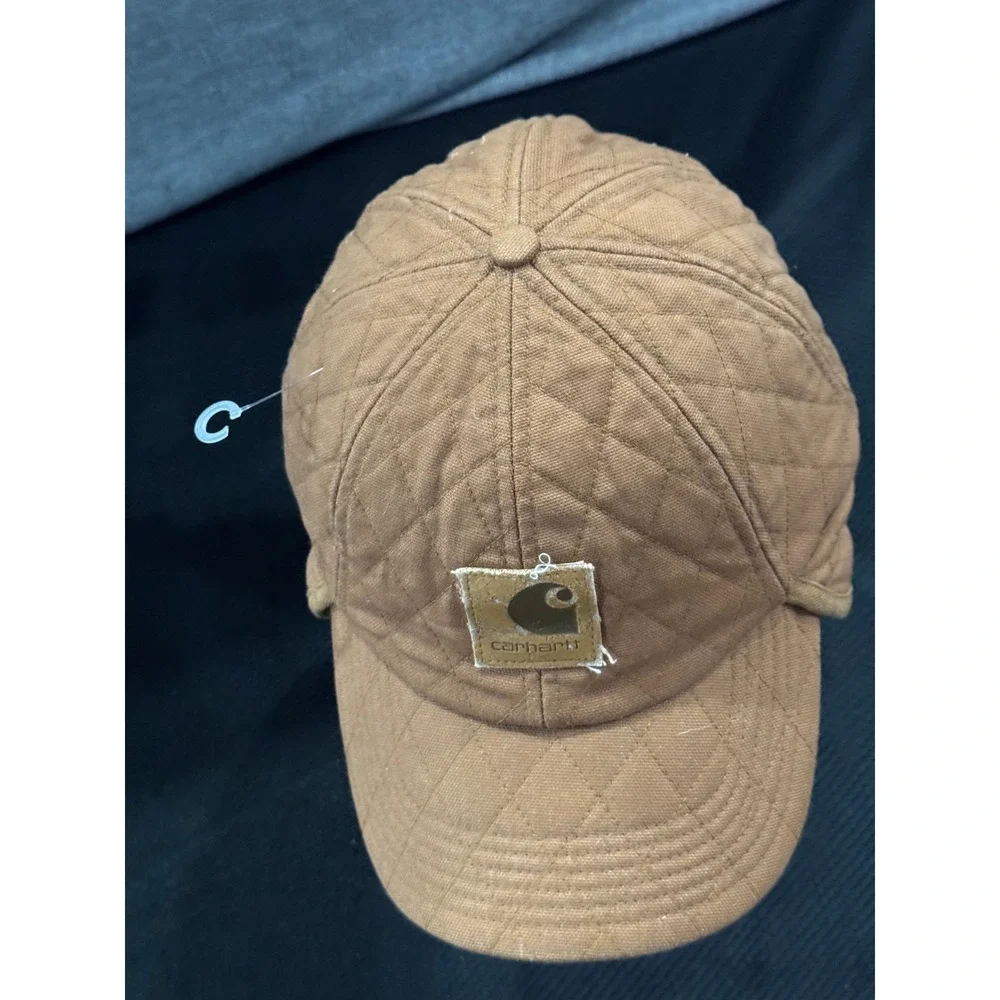 Carhartt Gilliam Cap Men's One Size Brown Cotton Embroidered Logo Ear Flaps Hat